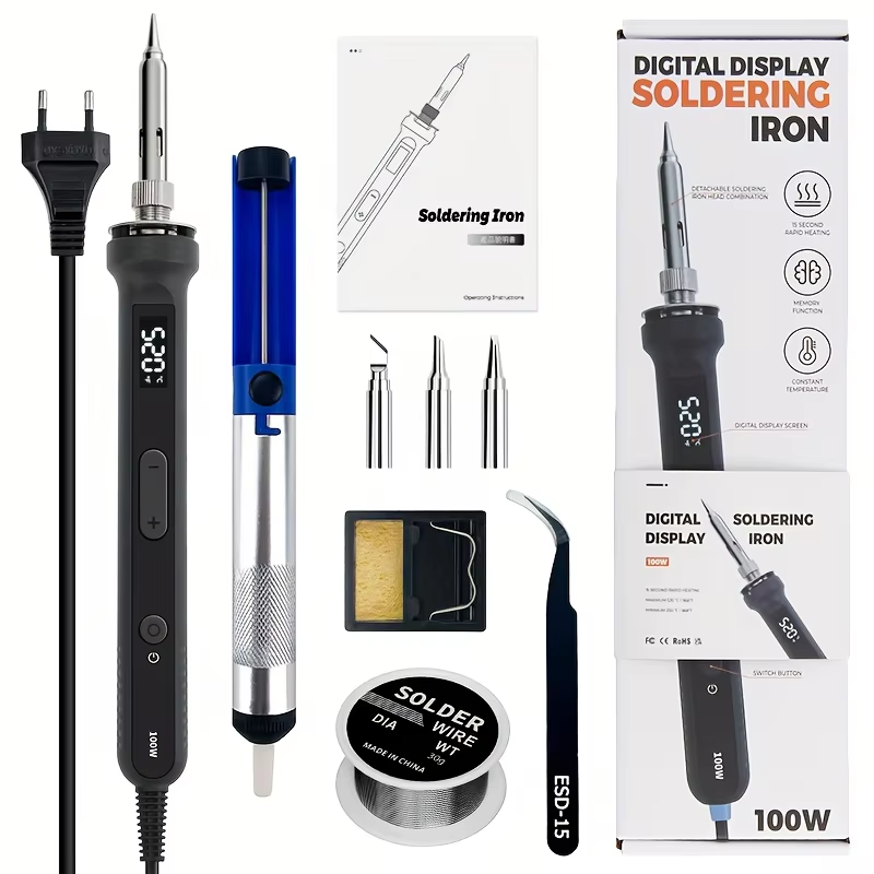 Diy Electronics For Home - 100W Digital Soldering Iron Kit Adjustable‑Temperature