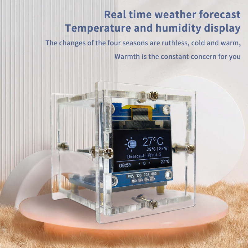 ESP8266 Mini Weather Clock Kit - Diy Electronics Project Kit 评论和价格