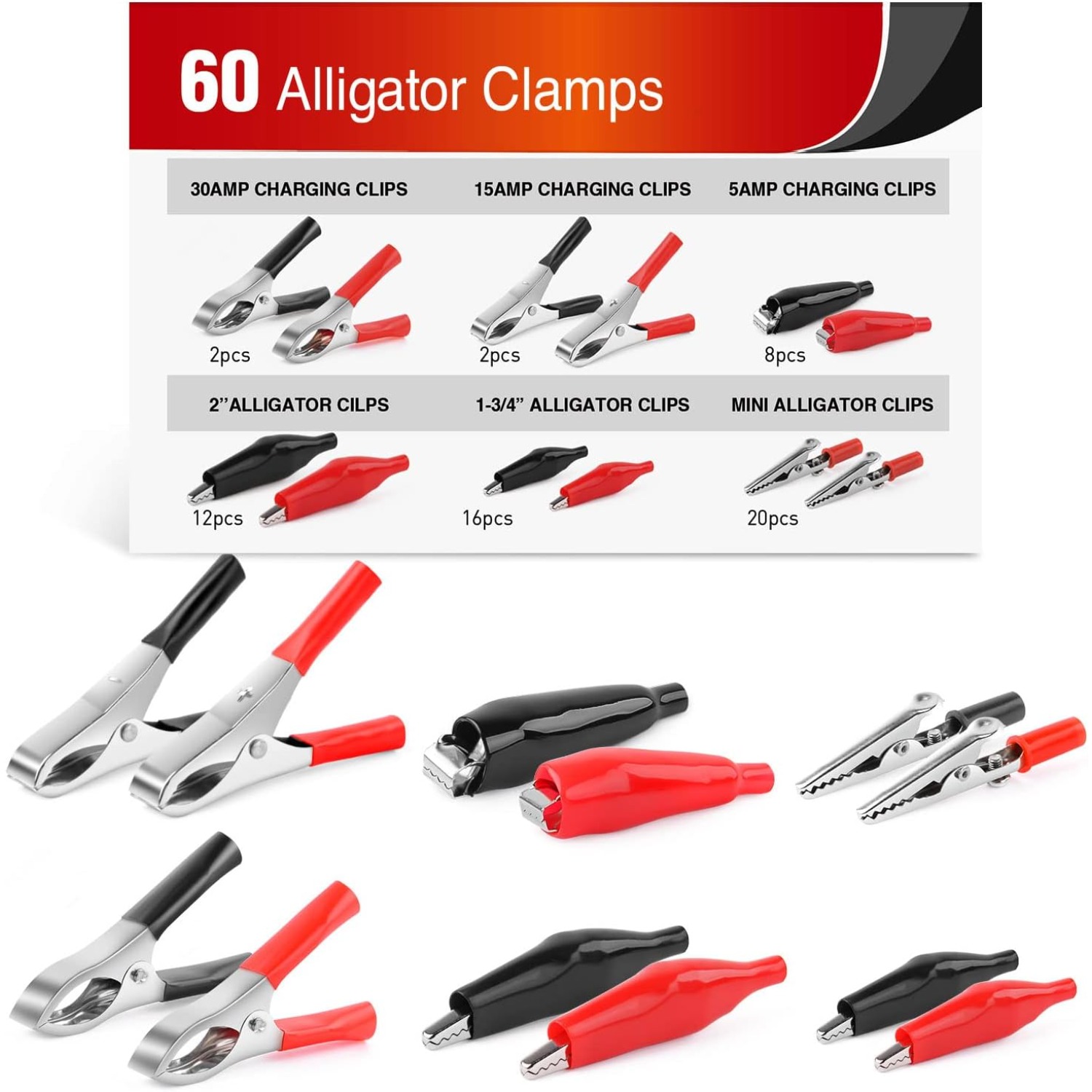 Nilight 60PCS Alligator Clip A - Diy Electronics Project Kit 评论和价格