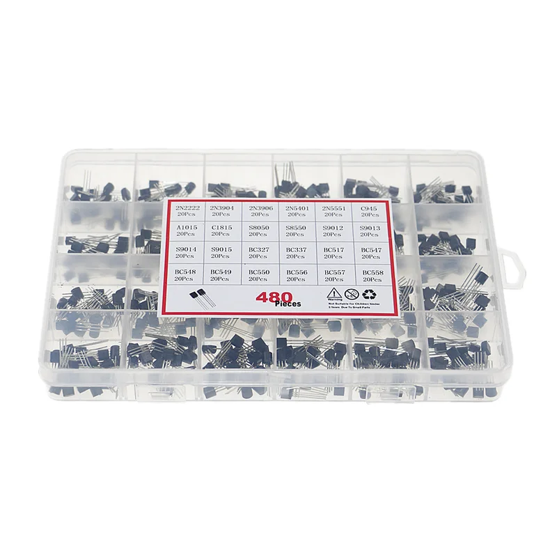 480Pcs 24Types NPN PNP Transis - Mosfet Transistor Set 评论和价格