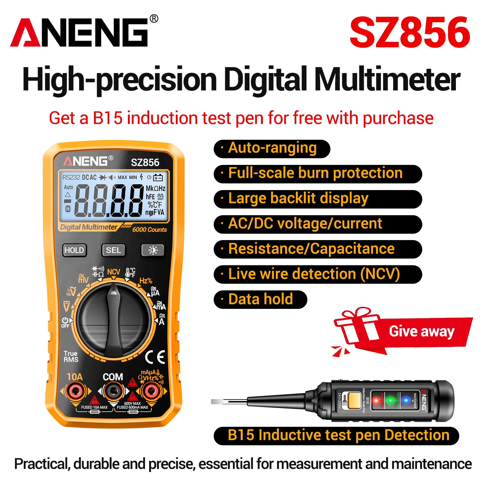 ANENG SZ856 intelligent multim - Diy Electronics Table 评论和价格