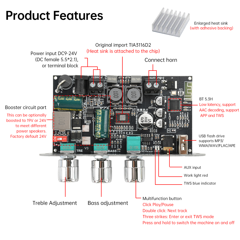 100W Mono Bluetooth 5.3 Amplif - Diy Audio Electronics Kit 评论和价格