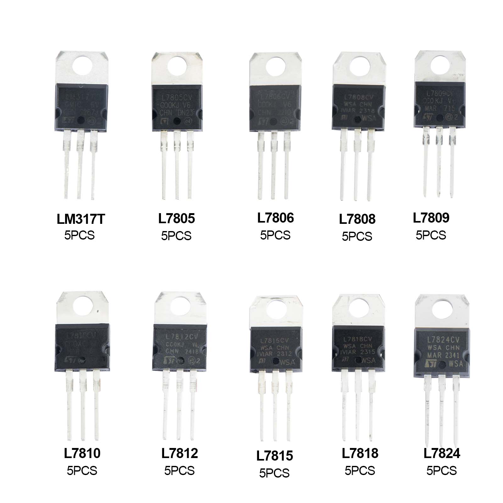 50pcs Voltage Regulator Kit 10 - Mosfet Transistor Set 评论和价格