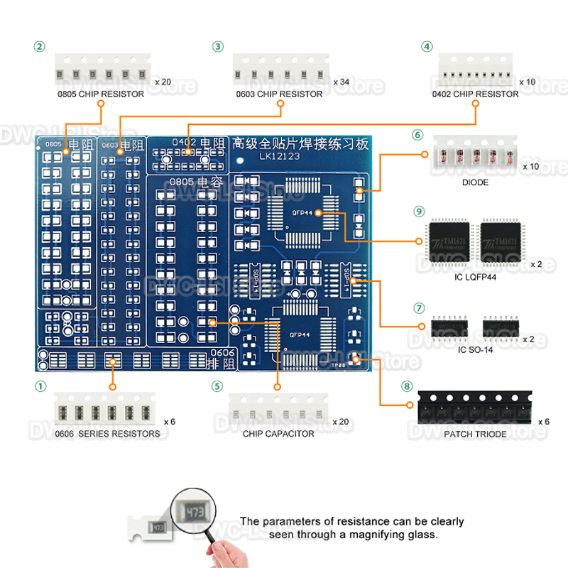 08 Patch Components Welding Pr - Diy Electronics Workbench 评论和价格
