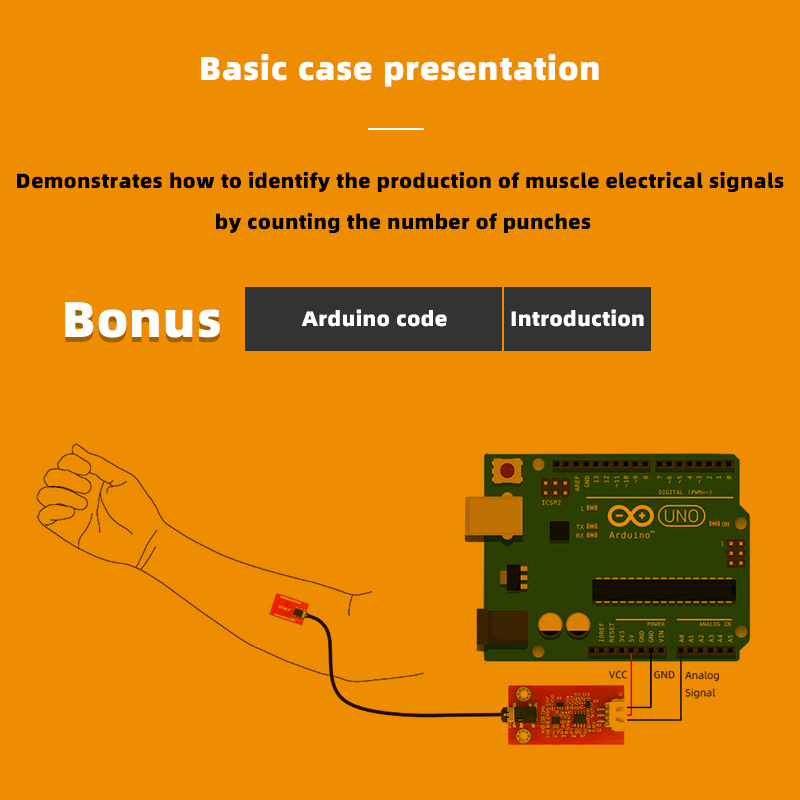 Biosensor EMG Biometrics Dry E - Diy Wearable Electronics 评论和价格