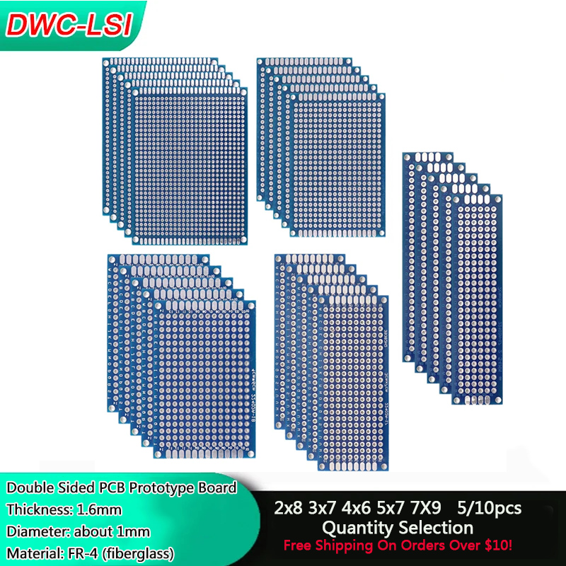 5/10PCS Blue Double-sided PCB  - Diy Electronics Workbench 评论和价格