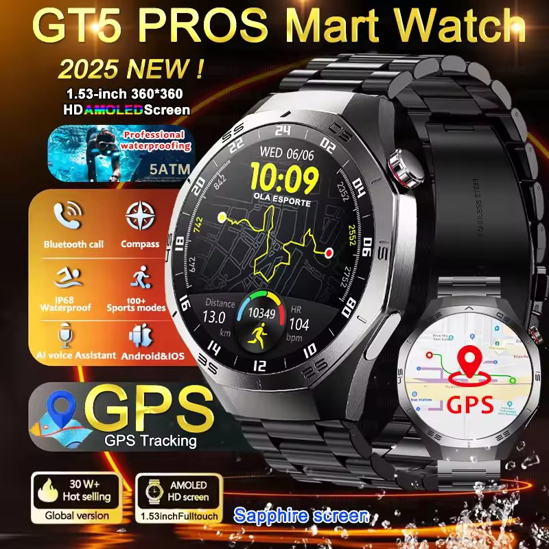 Round GPS Smart Watch Waterpro - Diy Wearable Electronics 评论和价格
