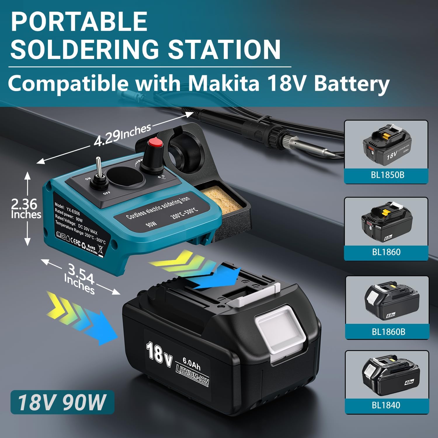 90W LED Digital Cordless Solde - Diy Electronics Tools 评论和价格