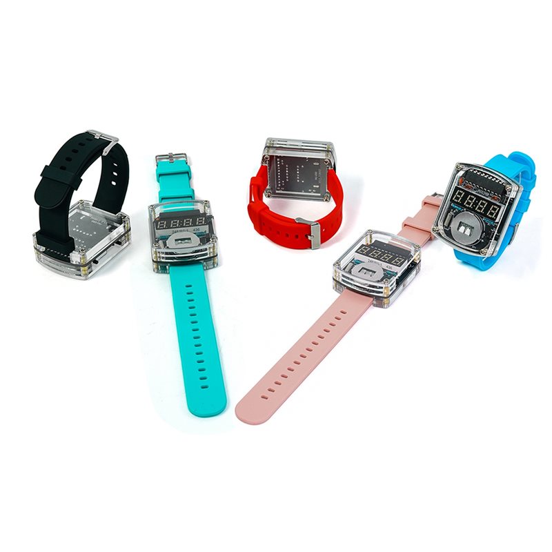 2X DIY Watch LED Watch Electro - Diy Electronics Project Kit 评论和价格